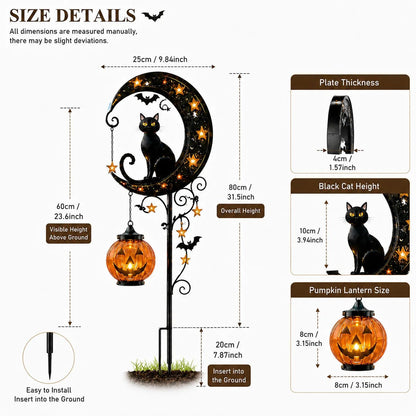 Halloween Pumpkin & Moon Garden Stake Light