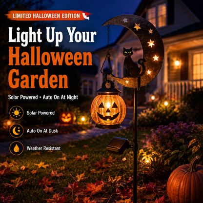 Halloween Pumpkin & Moon Garden Stake Light