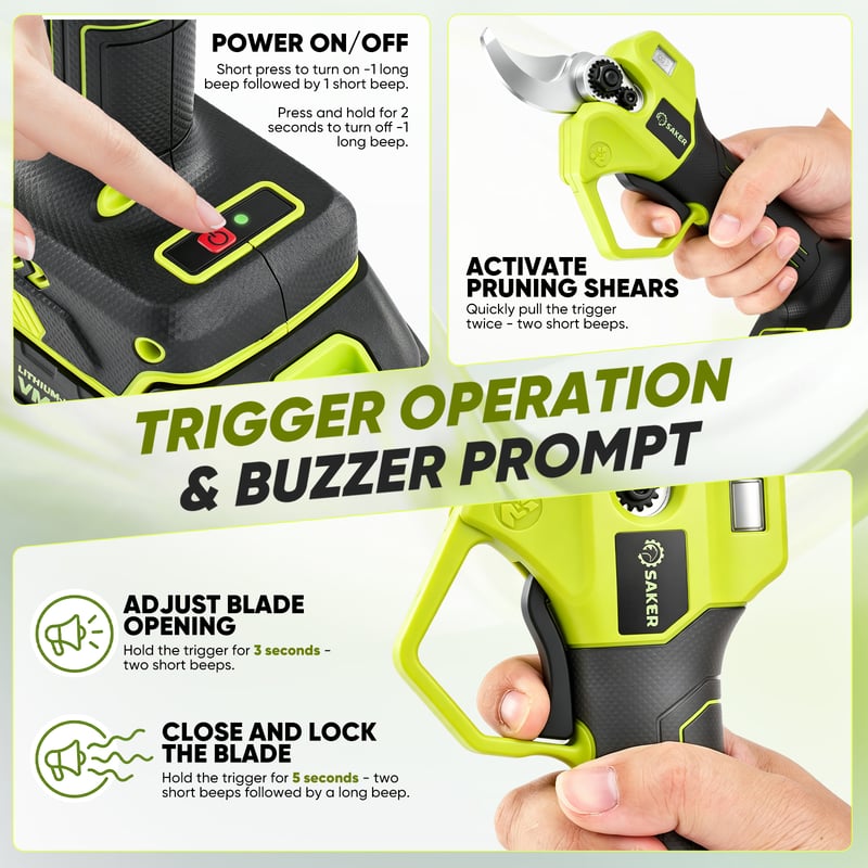ZYVORAL® Cordless Electric Pruning Shears