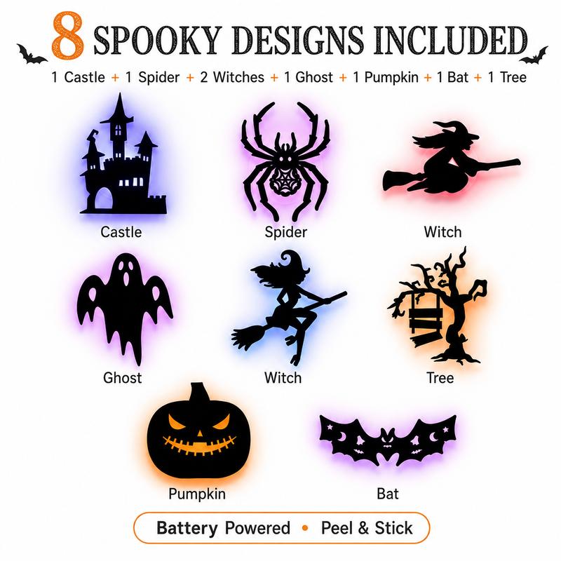 Zyvoral® Decorative LED Silhouette Lights Stickers