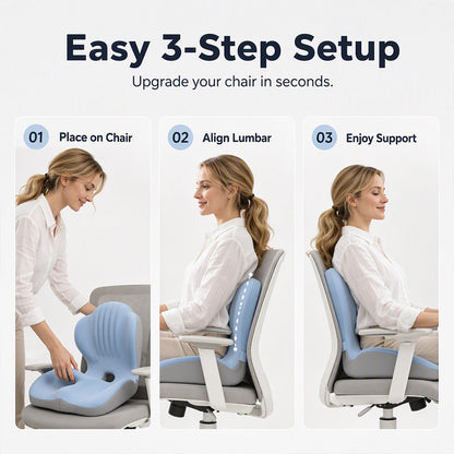 ErgoComfort™ Memory Foam Seat & Lumbar Relief Set