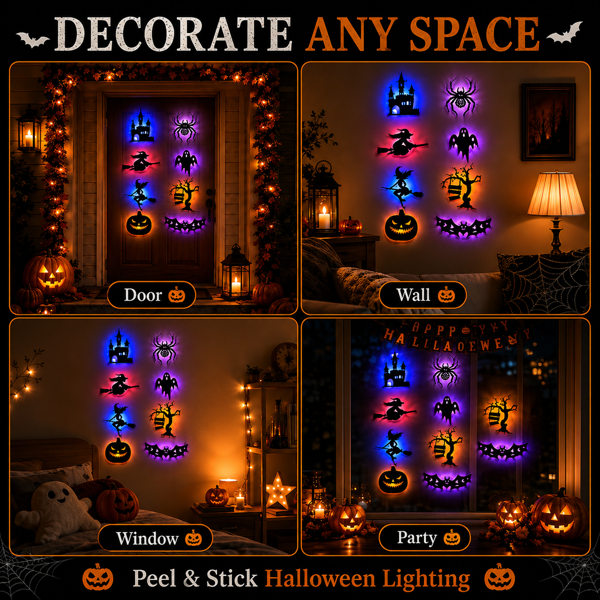 Zyvoral® Decorative LED Silhouette Lights Stickers