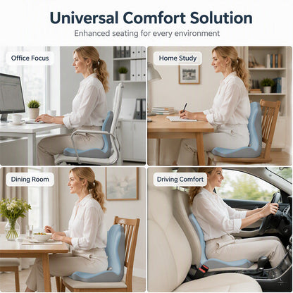 ErgoComfort™ Memory Foam Seat & Lumbar Relief Set